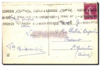 Lourdes - La Virgen Coronada y la Esplanada - La Basílica — Reverso