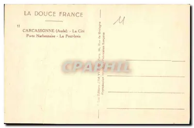 Carcassonne (Aude) - La Cité - Porta Narbonnese - Il Ponte-levis — Verso
