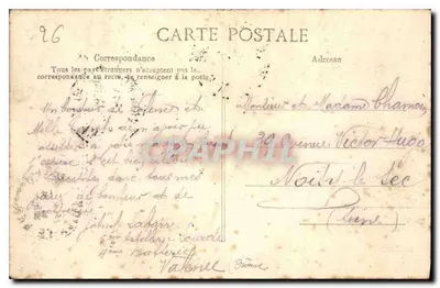 Valência — Novo Ponte e estrada de Saint-Peray — Editor E.D. n°2 — Verso