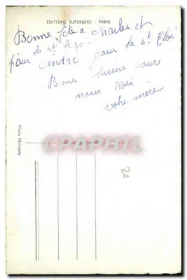 Jovem operário usando furadeira — Vive St Eloi — Éditions Superluxe, n° 601 — Verso