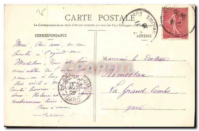 Uitzicht op de Pas van de Slag (Drôme) — Uitgave C. Chapon, Chabeuil — Achterkant
