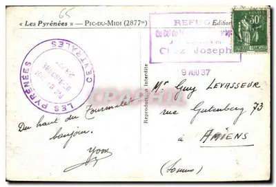 La Vallée de Barèges — vue panoramique — Plix, n°10 — Rewers