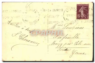 Lourdes — A Virgem da Gruta — Editor anônimo, n° 164 — Verso