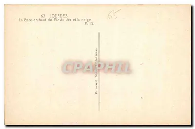Estación en la cima del Pic du Jer — Lourdes — Edición P. Doucet — Reverso