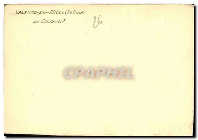 Le Pendenti f — Valence-sur-Rhône (Drôme) — n° 26 — Rewers
