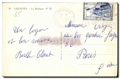 Lourdes — Bazylika P.D. — Wydawnictwo P. Doucet — Rewers