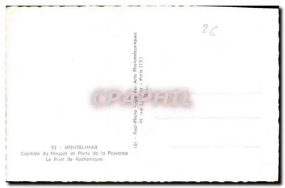 Most Rochemaure — Montélimar, Prowansja — Cie des Arts Photomécaniques — Rewers
