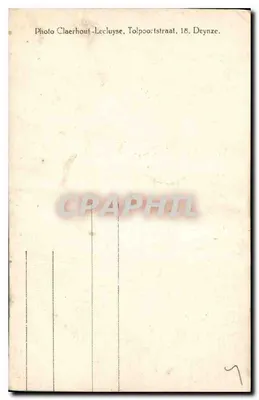 Retrato de um homem em traje — estúdio — Foto Claerhout-Lecluyse, Tolpooistraat 18, Deynze — Verso