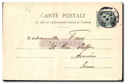 Châteauroux — Prefeitura vista dos Jardins — H. Lecat, livreiro-editor, 74, Rue Grande, Châteauroux — Verso