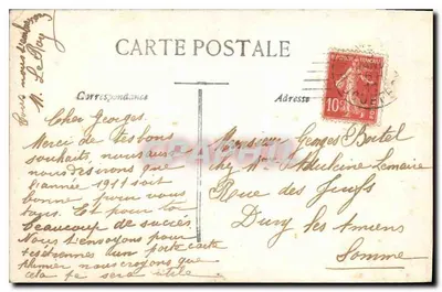 Frau in einem rosa Kleid — Frohe Neujahr — Verlag L. DARTY, Nr. 2151 — Rückseite