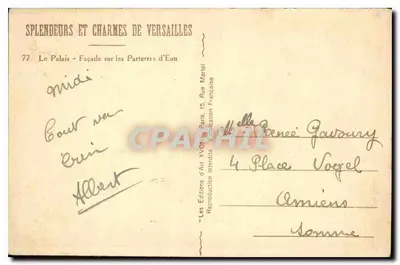 Versalles — Façade sur les Parterres d'Eau — Les Éditions d'Art VVGA — Reverso