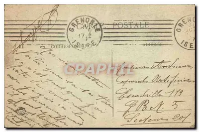 Grenoble — Nascer do Sol sobre a Isère — E.R. — n°12 — Verso