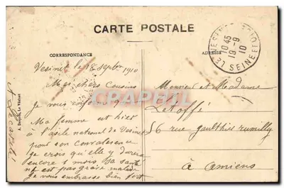 Asilo Nacional do VÉSINET - Cours d'honneur — editor desconhecido, número de série não visível — Verso