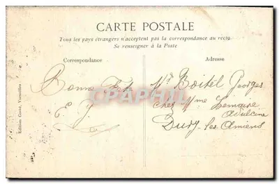 Versailles — O Grande Trianon — Quarto de dormir de Napoleão I — Edição Grossé — Verso