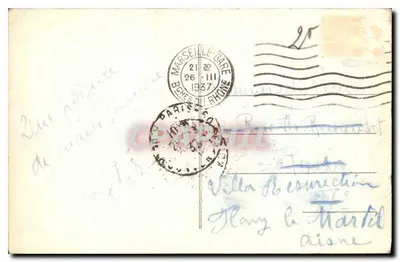 Marsiglia — La Cattedrale — Editore sconosciuto, numero di serie non visibile — Verso