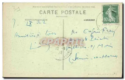 Toulouse — O Capitólio e a Praça — Edição Mathleu, 14 rue Bayard — Verso