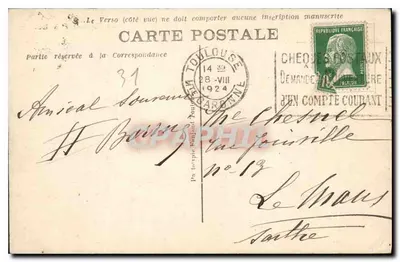 Toulouse — El Capitole y el Donjon — Reverso