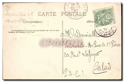 NANCY — Hémicycle de la Carrière, la Pépinière i Pałac Rządu (XVIII wiek) — La Lorraine Illustrée, nr 27 — Rewers