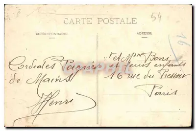 NANCY — Arco do Triunfo de Luís XV (Antiga Porta Real) — erguido pelo Rei Stanislas em 1751 — editor Croÿen, n° 405 — Verso