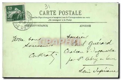 Luchon — Valle del Lys — Pavillon de las Cascadas — LL. — n° 129 — Reverso