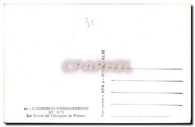 Luchon-Superbagnères — Droga do Szpitala Francuskiego — wydawca APA — Rewers
