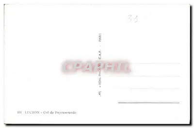 Luchon - Przełęcz Peyresourde — widok panoramiczny — C.A.P. (Cap) nr 181 — Rewers