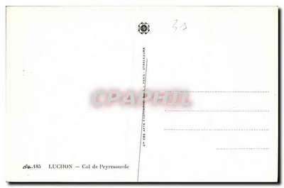 Luchon — Przełęcz Peyresourde — C° des Arts Photographiques de Paris — Rewers
