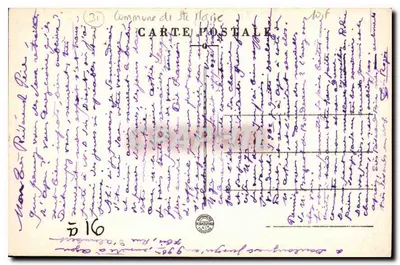 Abbaye Ste Marie-du-Désert — Klasztor po stronie wschodniej ozdobiony kwiatami na Fête-Dieu — Wydawca L'Estorais (1925) — Rewers