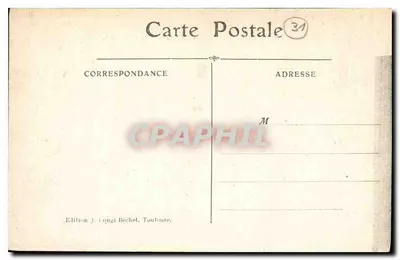 Toulouse — Vista panoramica sulla Garonne — Edizione J. Longi Béchel, n°32 — Verso