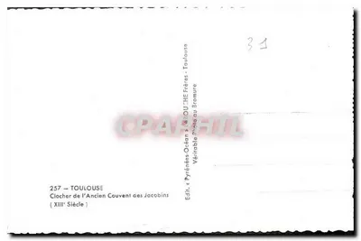 Cúpula da Antiga Igreja dos Jacobinos — Toulouse — Ed. Océan, Toulouse — Verso