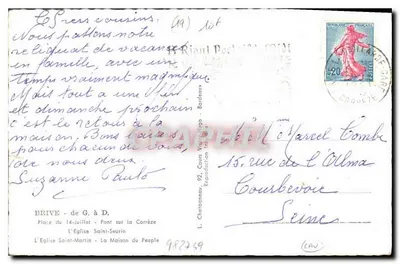 Brive-la-Gaillarde — Pamiątka — L. Chatagneau, nr 987239 — Rewers