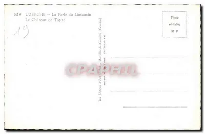 Uzerche — Perła Limousin — Zamek Tayac — Wydawnictwo Sztuki Michel, Marcillac-la-Croisille — Rewers