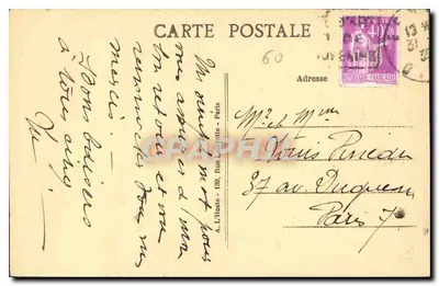Senlis (Oise) — Jardim do Bispo, Abside da Catedral — L'H., Paris, n°132 — Verso