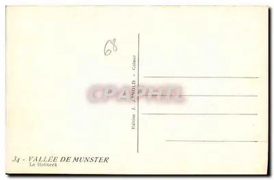 Vale de Munster — O Holineck — Edição J. Arnold, Colmar, n° 34 — Verso
