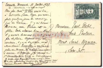 TROUVILLE - A Baía das Praias — Editor G. Arnaud, n° 47 — Verso
