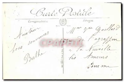 Mulhouse — O Canal e a Postagem — Édition du Louvre — Verso