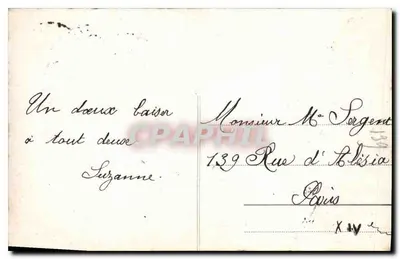 Młoda kobieta trzymająca koszyk z różami — Fauvette, nr 1018 — Rewers