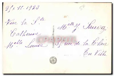 Joven mujer con rosas — Feliz cumpleaños — N.A. NOIER n°2579 — Reverso