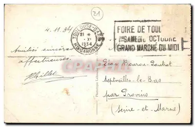 Toulouse - Basílica de São Sernim - Vista geral norte — editor Gilet, n° 94 — Verso