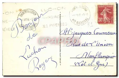Superbagnères — panorama na Dolinę Lysu — Luchon, nr 76 — Rewers