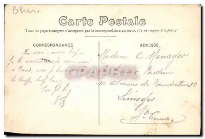 Bourges — Katedra widziana z Nowych Galerii — wydawca anonimowy, n° 115 — Rewers