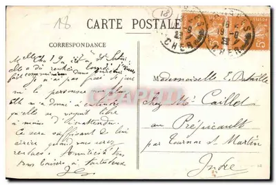 Bourges - Cripta da Catedral — Edição Nouvelles Galeries, n°134 — Verso