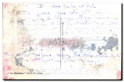 La Clairière — Aumont (Oise) — editor não identificado — Verso