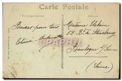Castelo de Chantilly — Lado noroeste — ND. Fot. — Verso