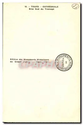 Tours — Katedra — Południowy ramus transeptu — Wydawnictwo Zabytków — Rewers