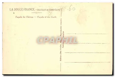 Zamek w Compiègne — Front — Édition d'Art YVON — Rewers