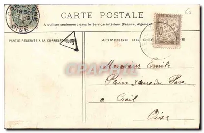 Sypialnia Napoleona — Zamek Compiègne — E. D., COMPIÈGNE — Rewers