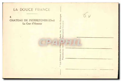 Zamek Pierrefonds (Oise) — Dziedziniec Honorowy — Les Éditions d'Art TVQ, Paryż — Rewers