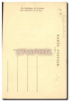 Basílica de Lisieux — Vista Geral do Projeto — Edições C.B.S.T. - Lisieux — Verso