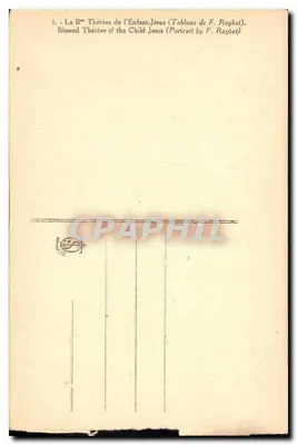 Béthérèse Dziecka Jezusa — Obraz F. Roybet — wydawca nieodczytelny — Rewers